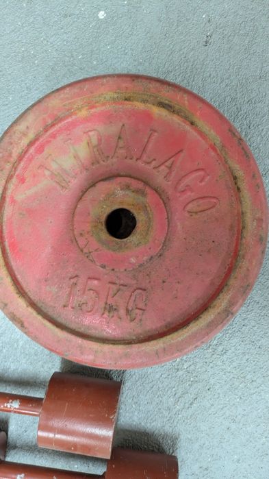 Discos 10/15 kg + Halteres