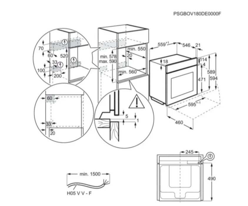 Forno AEG de encastre multifunções