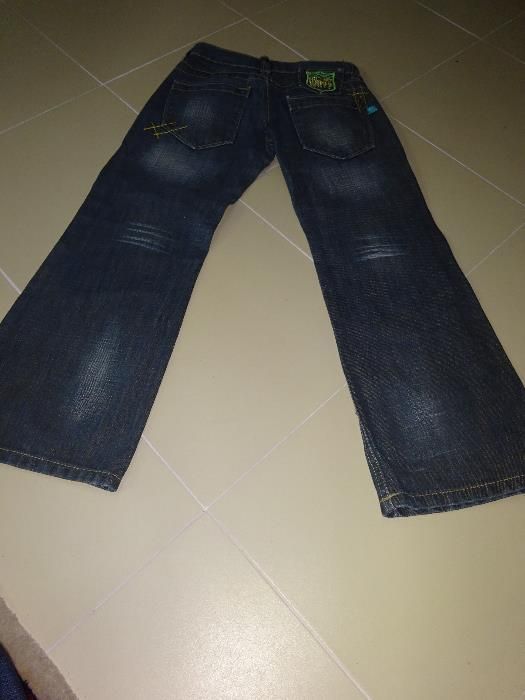 calça e jacketa de ganga como novos