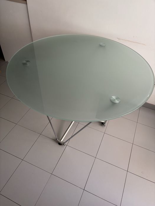 Mesa tampo vidro redonda