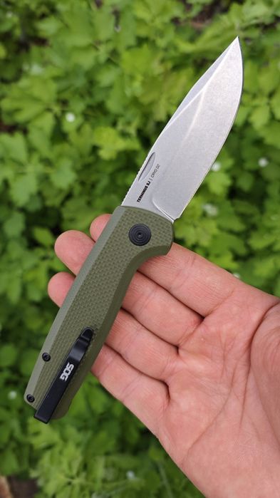 SOG Knives Terminus SJ , складний джентельменський ніж: накладки G10, клинок cryo D2 StoneWash, замок Slip Joint, кліпса. Якісна збірка та пакування
