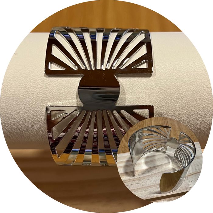 Pulseira escrava en aço inoxidavel