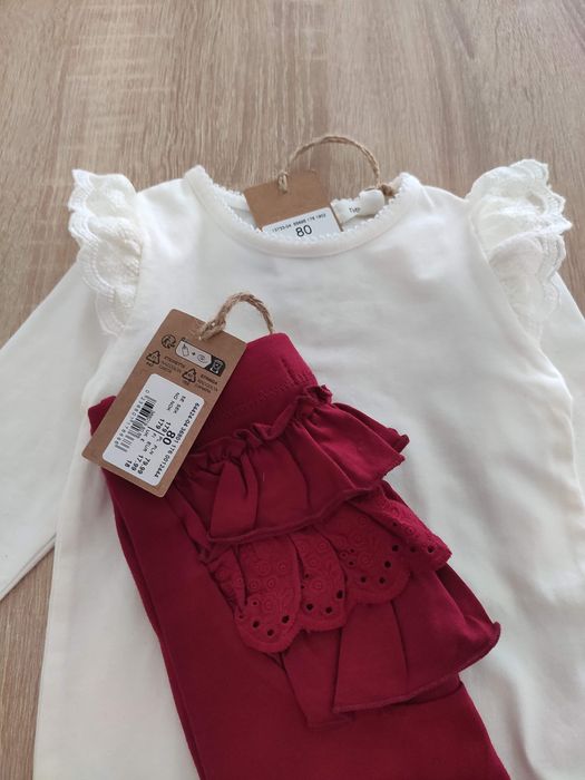 Body i legginsy z falbanką Newbie nowe 80 rozmiar