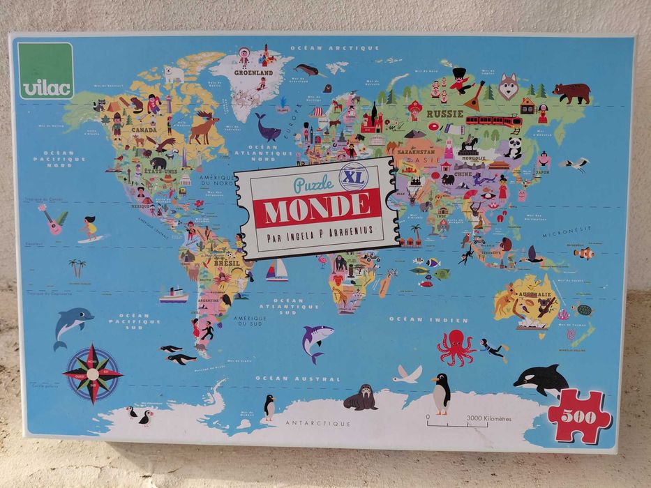 Puzzle Mapa do Mundo 500 Peças