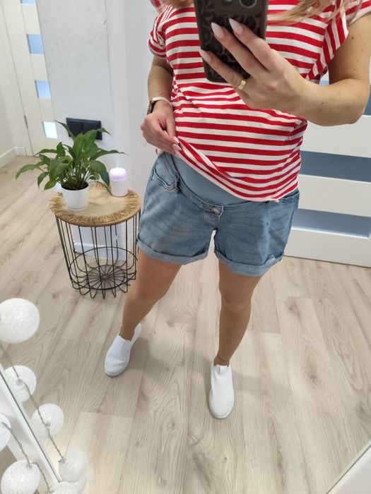Jeansowe spodenki ciążowe H&M MAMA