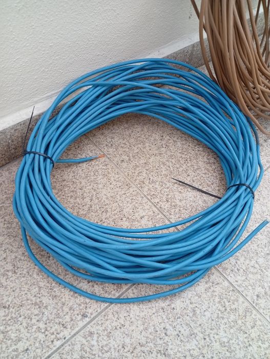 2 rolos cabo cobre 10mm rígido 30metros Novo!
