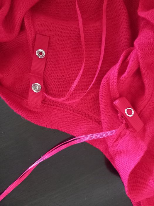 Sweter czerwony malinowy Zara S Nowy 170-176 xl-xxl oversize