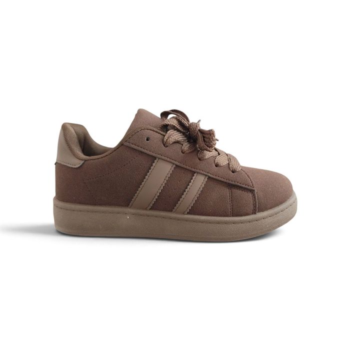Brązowe sneakersy zamszowe 41