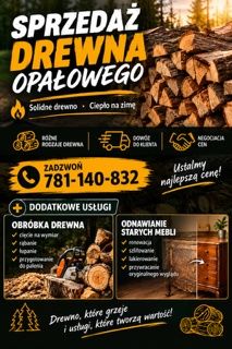 Drzewo kominkowe do pieca sezonowane transport szprotawa
