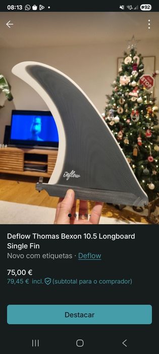 Various Fins and Keels: Single Fin Longboard Mid (NEW!)