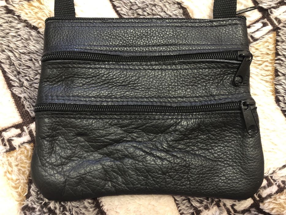 Сумка барсетка натуральная кожа чехол бананка