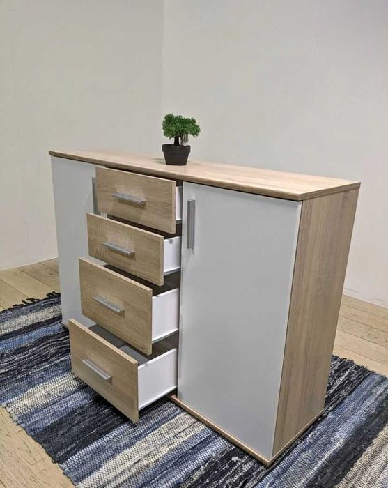 Cómoda com 2 portas e 4 gavetas -Envio gratis