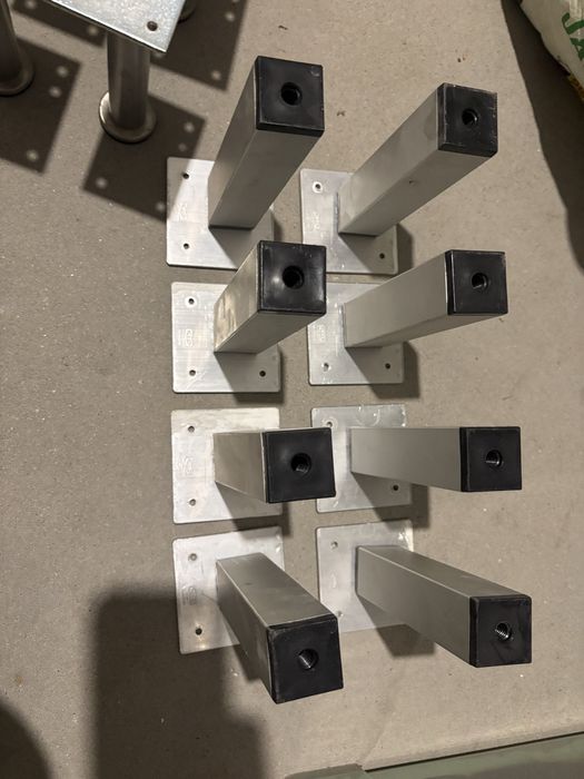 Nozki aluminiowe do mebli szafeo ikea 8 szt