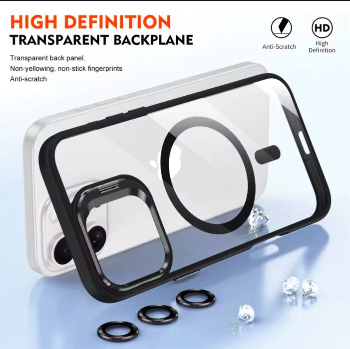 Etui magnetyczne panel Magsafe plecki uchwyt Apple iPhone 16 16 Pro