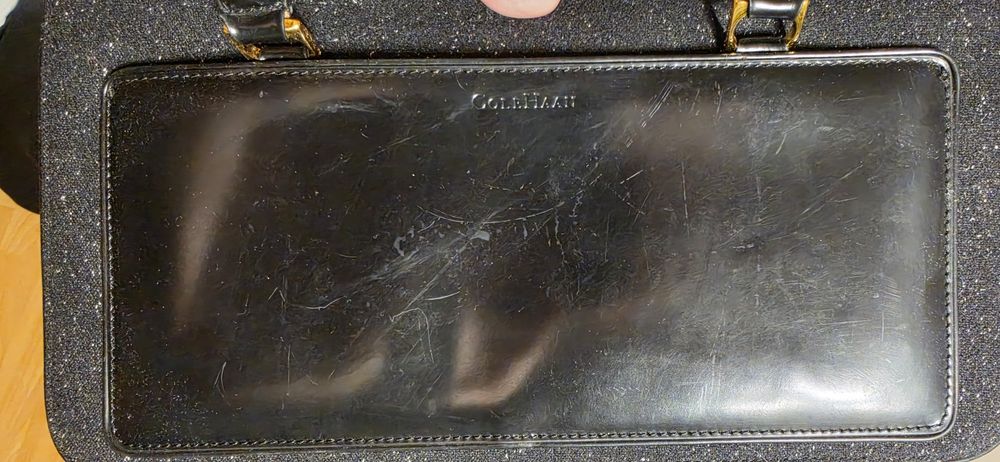 ColeHaan - czarna elegancka torebka  do ręki