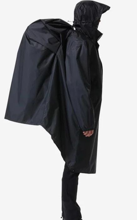 Дощовик-пончо 60 л, чорний Decathlon
