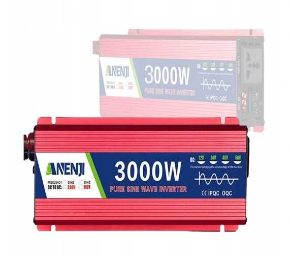 Przetwornica 24V ANENJI 2500/5000W  czysty sinus