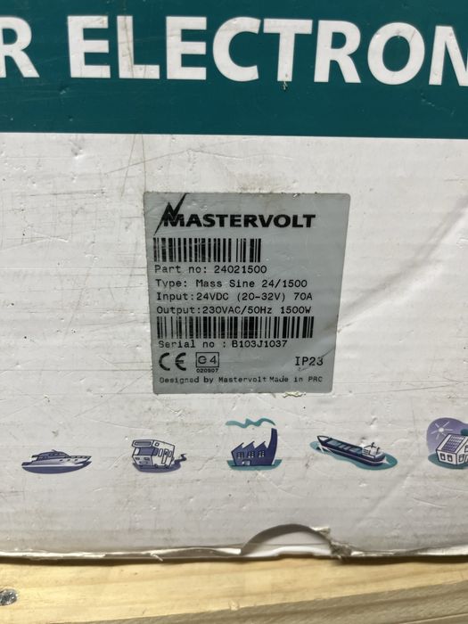 Novo Mastervolt Conversor carregador Sine 24V 1500W 230V