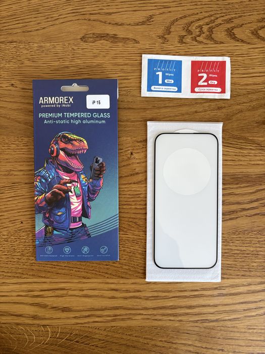 Защитное стекло iPhone 15 15 Pro 16 16e 17e Armorex tempered glass