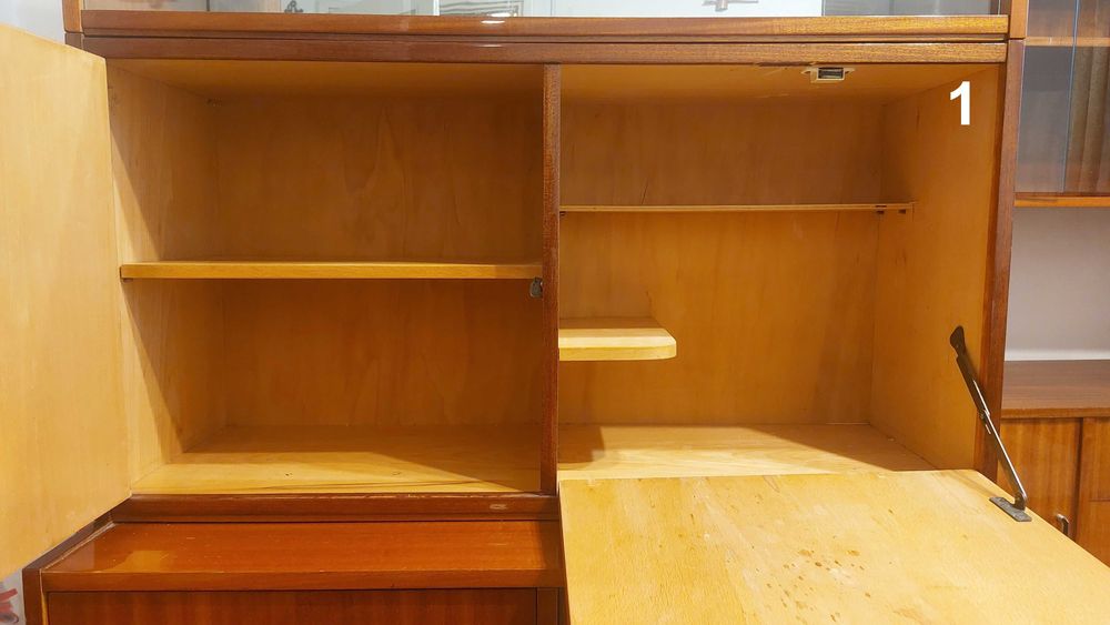 Kredens/witryna PRL lata 60. fornir lakierowany stan BDB