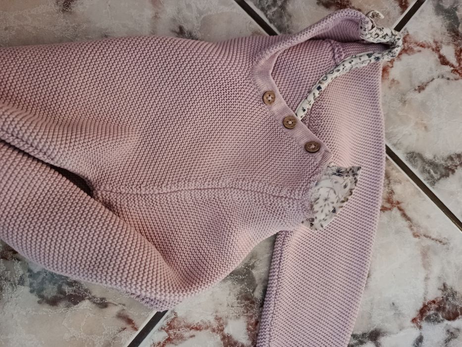 Sweterek kołnierzyk next słodki dla dziewczynki uroczy 98 104