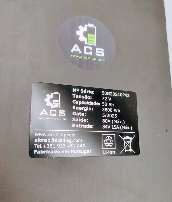 Bateria de Lítio 72V 50Ah Samsung