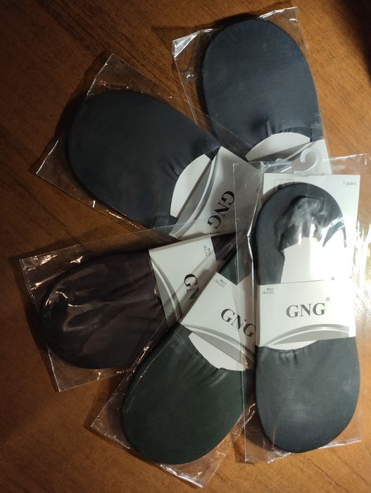 Stopki męskie do mokasynów, bambusowe, 44-47, 5 par