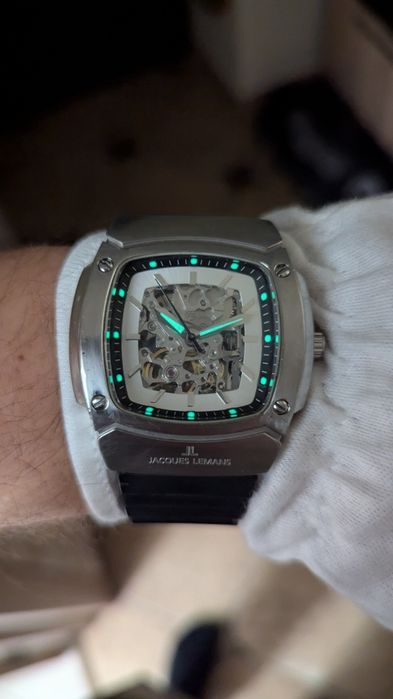 Часы Jacques lemans JL 1-1379 automatic, годинник скелетон Австрія