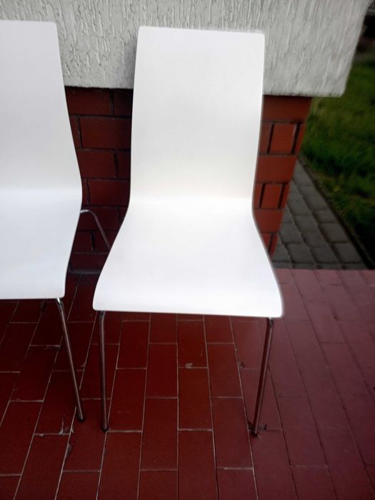 krzesła do kuchni 4 sztuki białe