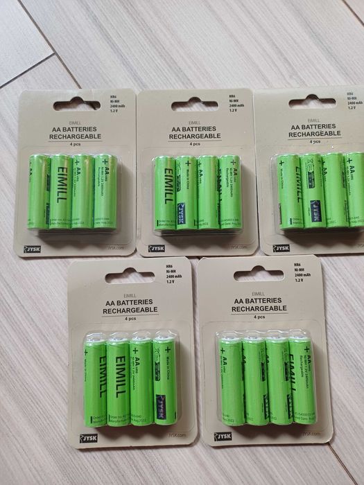 5-paczek bateri aku HR6 2400 mAh 1.2v
