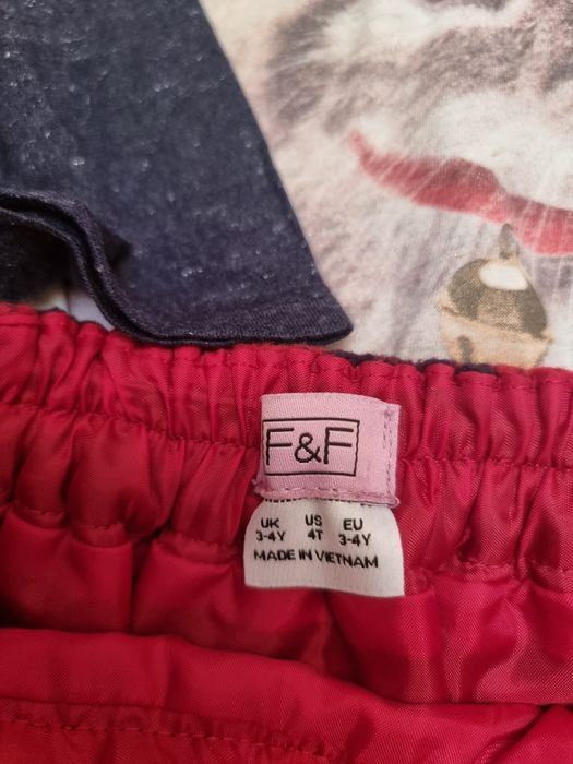 Komplet święta dwie bluzki next i spódnica F&F rozmiar 104