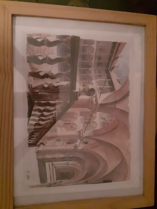 Obraz Kraków dziedziniec wawelski  akwarela