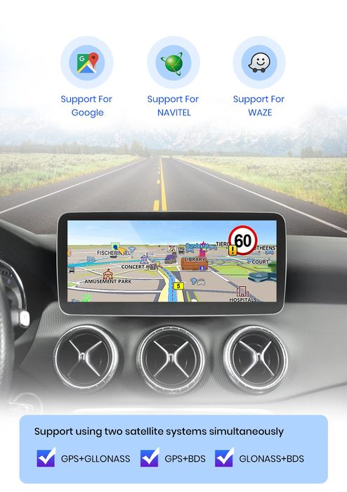 Rádio 10,25" android CARPLAY mercedes Classe A GLA W176 C117 x156 NOVO