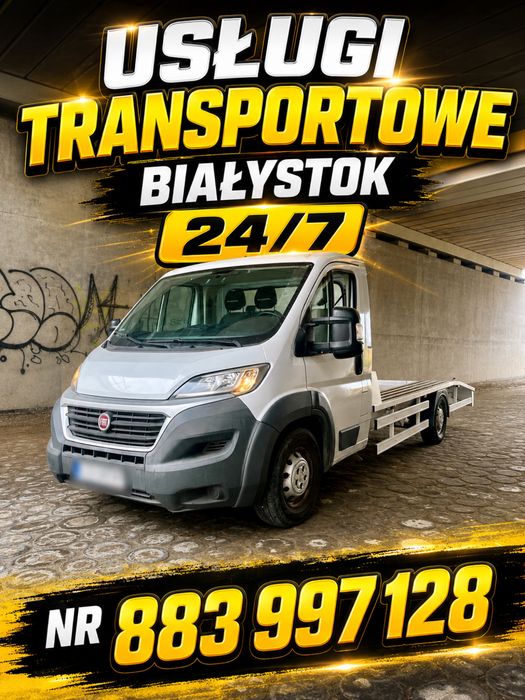 Usługi Transportowe Białystok 24/7 | Laweta | Transport Aut | Przewóz maszyn | Pomoc Drogowa | Holowanie | Pomoc przy wypadku!