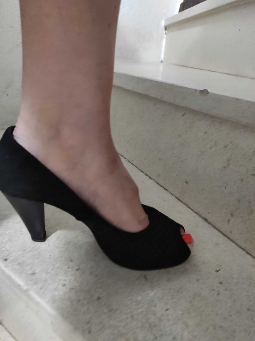 Sapato em pele preto 38 fabrico nacional