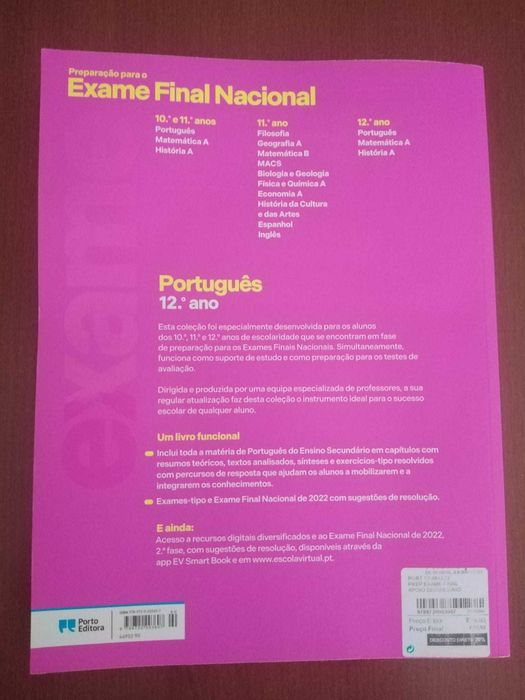 Livro de preparação de exame de Português 12ºAno da Porto Editora