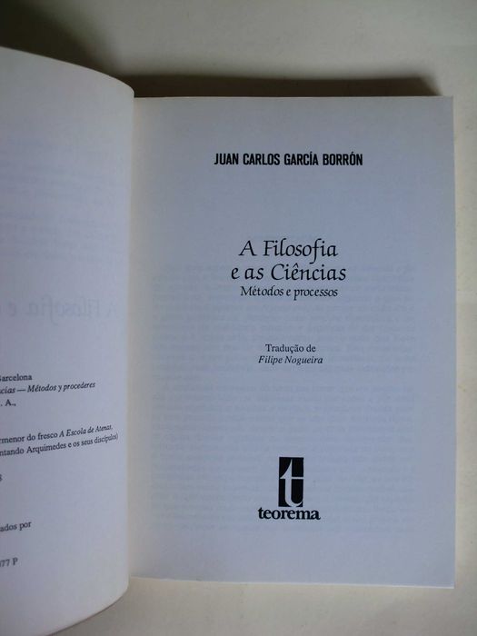 A Filosofia e as Ciências
de Juan Carlos García Borrón