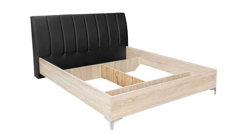 Łóżko sypialniane z tapicerowanym wezgłowiem 160x200 Nowe