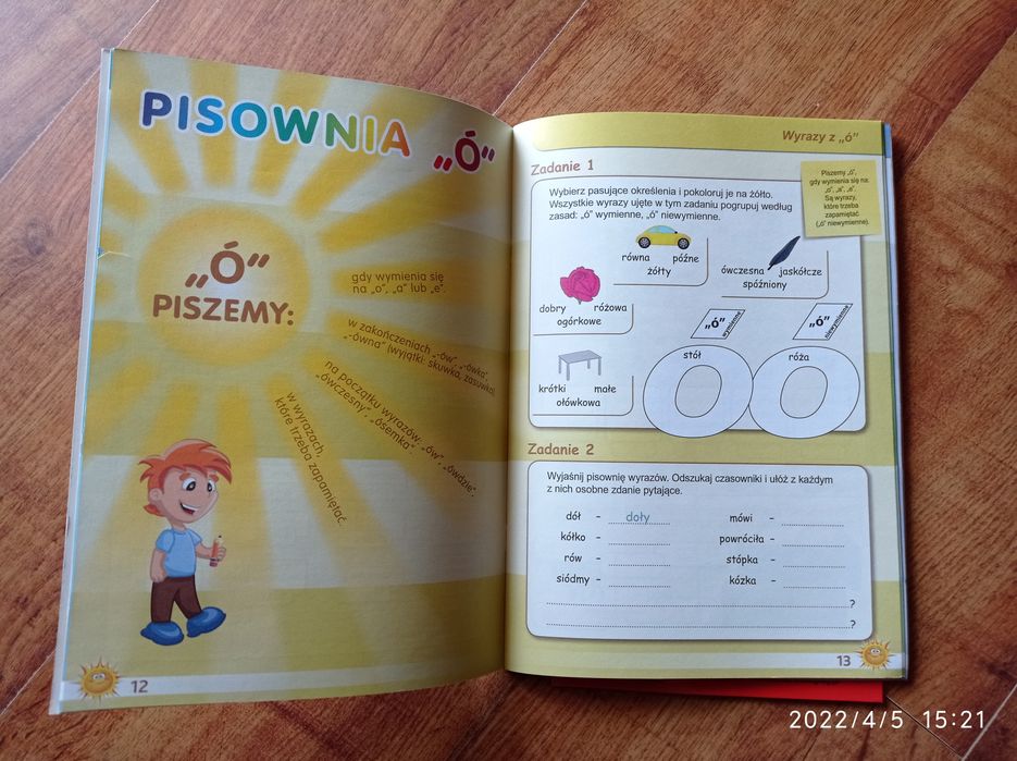 Ortografia w zagadkach, wyścig ortograficzny, dyktanda, ćwiczenia