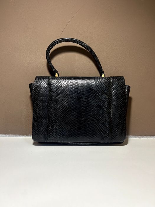 Mala Vintage Pele de Lagarto Genuína Anos 60 Estilo Kelly