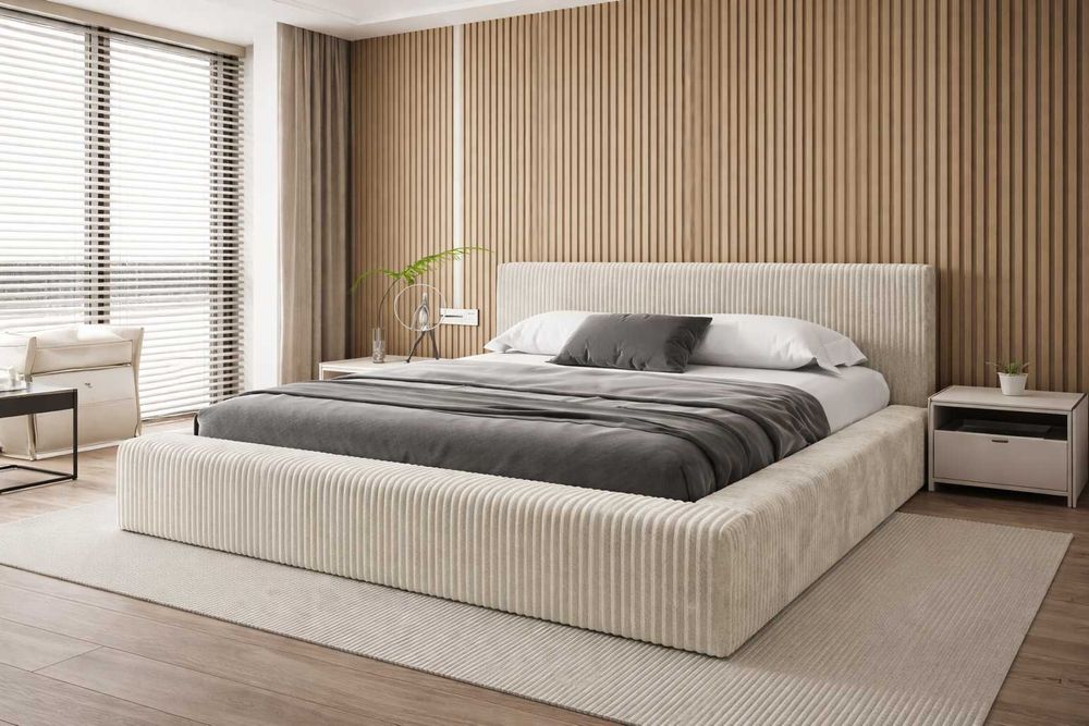 10 LAT GWARANCJI Łóżko tapicerowane ze stelażem metalowym - PRODUCENT