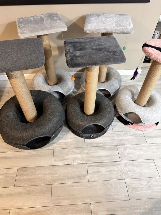 Домик для кота большая когтеточка  80-85 см см толстый столб Пончик