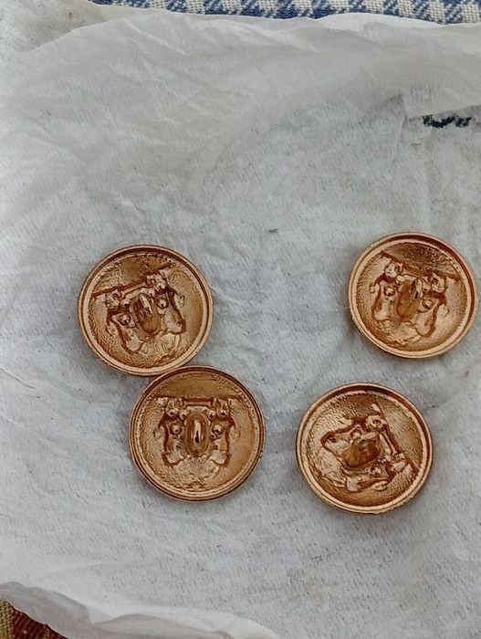 Botões Pequenos de Casaco dourados