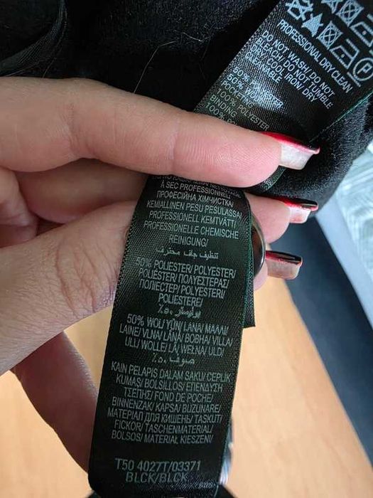 Krótki płaszcz 50% wełna m&s collection autograph