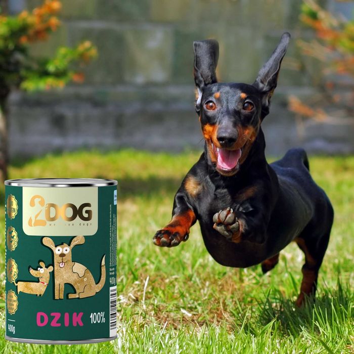 Mokra Karma dla Psa Dzik 400G 12 sztuk Darmowa dostawa Cały kraj