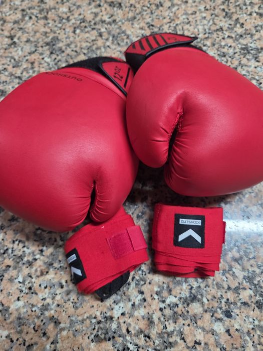 Saco boxe e luvas