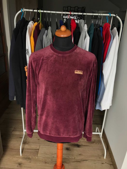 Bluza welurowa crewneck Adidas rozm. S