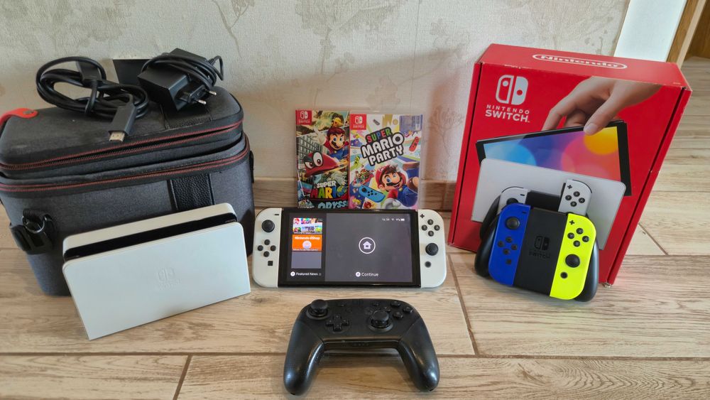 Nintendo Switch OLED Stan IDEALNY Zestaw