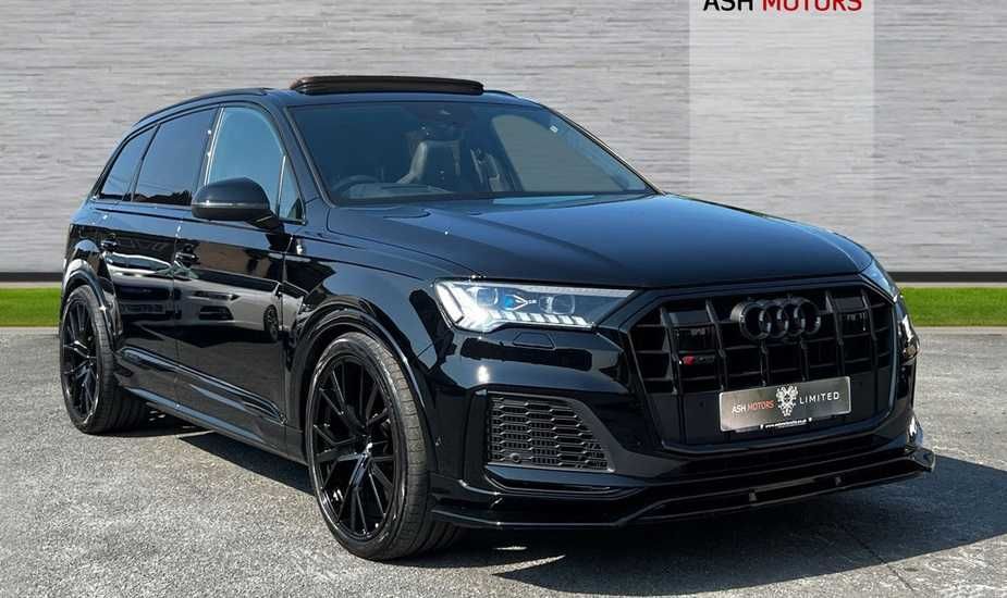 Сплиттер Audi Q7 4M 2019+ рест S-line \ SQ7 тюнинг губа обвес