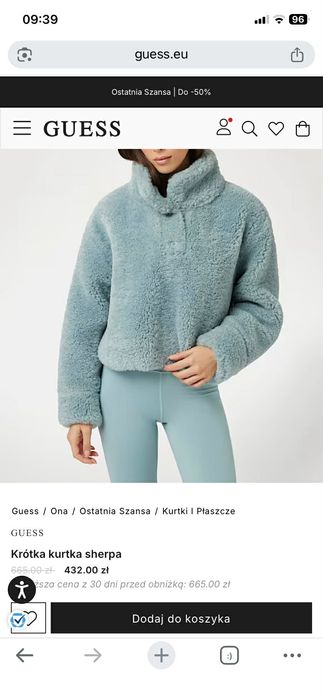 Oryginalna kurtka Guess damska